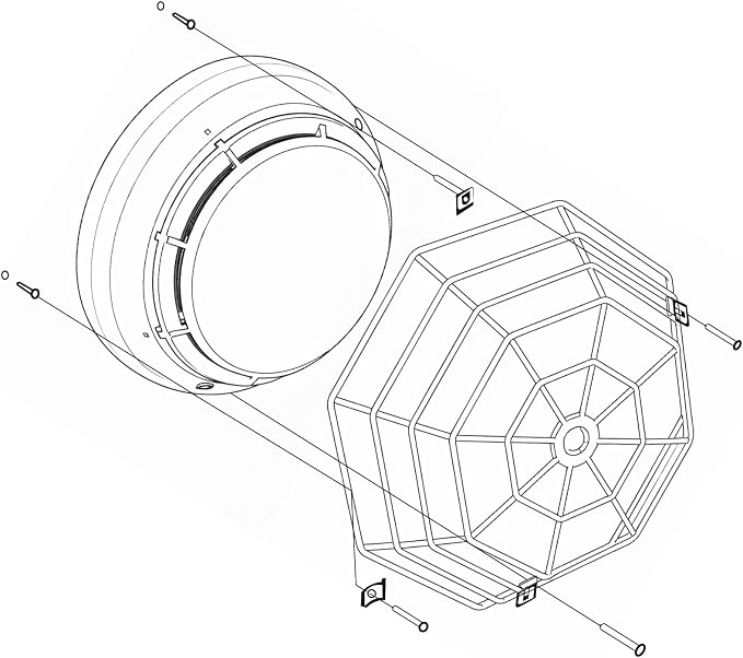 Blulu 2 Pcs Octagonal Smoke Detector Cover Stopper, Smoke Alarm Cage, 8.25 Inch - Image 6