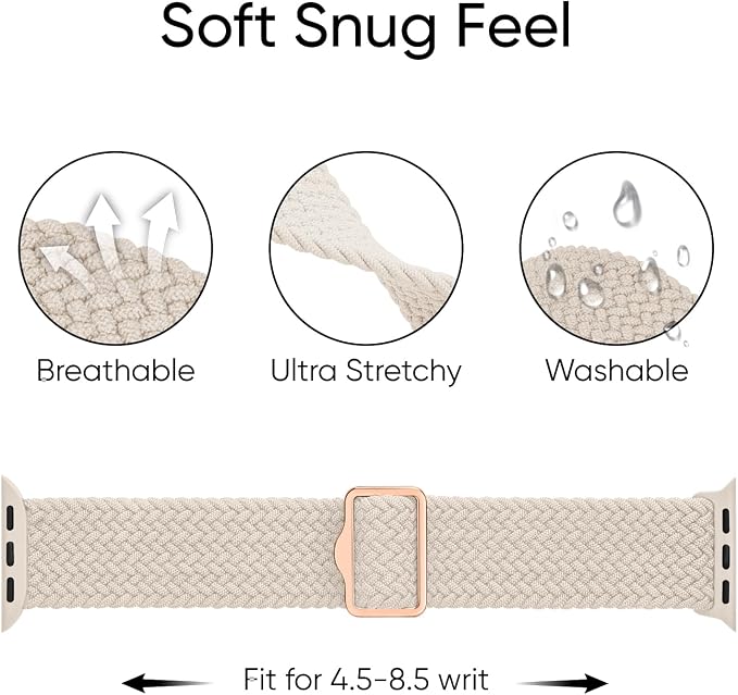 6 Pack Braided Stretchy Bands Compatible - Image 5