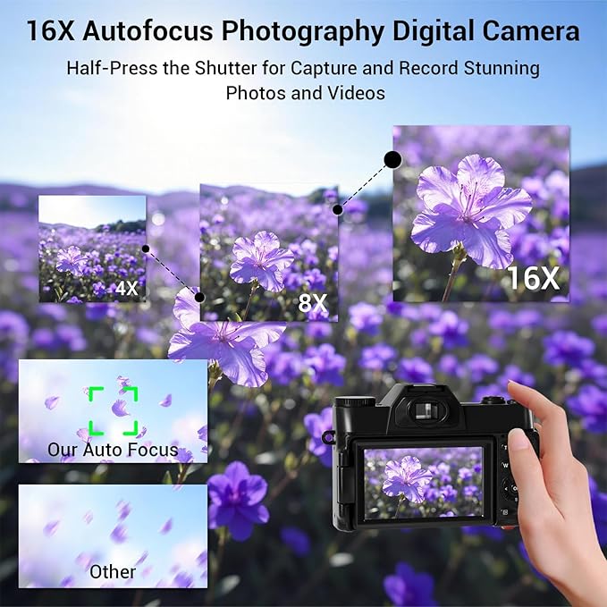 Camera Digital, 75MP WiFi 4K Vlogging Video Camera - Image 5