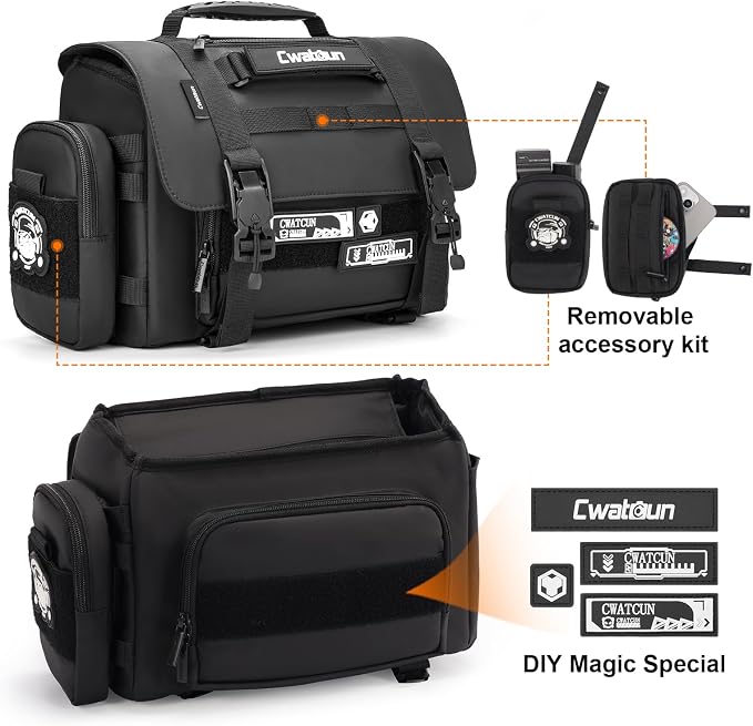 Cwatcun Camera Sling Bag, Waterproof Multifunction Photography Tactica Camera - Image 5