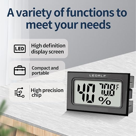 Humidity Meter Hygrometer Room Thermometer Indoor Digital Temperature and - Image 3