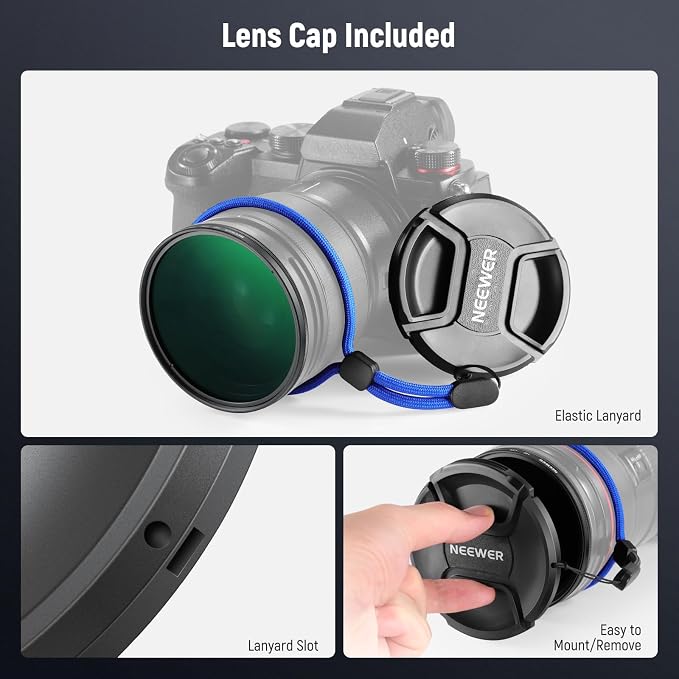 NEEWER 49mm CPL Filter with Lens Cap, Ultra Thin Circular Polarizing Filter - Image 7