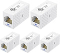 Cable Matters 5-Pack 10Gbps Cat 6 Ethernet Coupler in White, Compatible by CableMatters