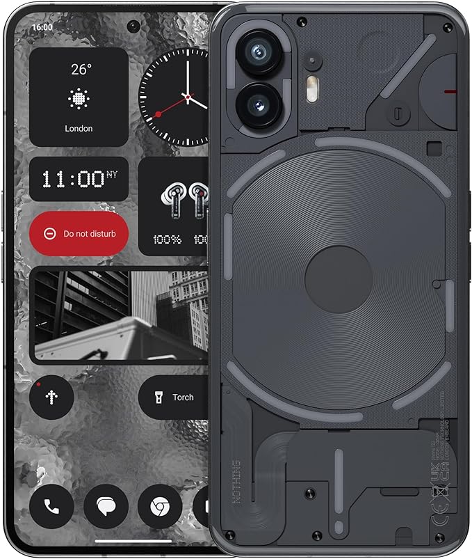 Nothing Phone - 256 GB + 12 GB Ram, Glyph Interface, OS 2.0, 50 MP Dual Camera by Nothing