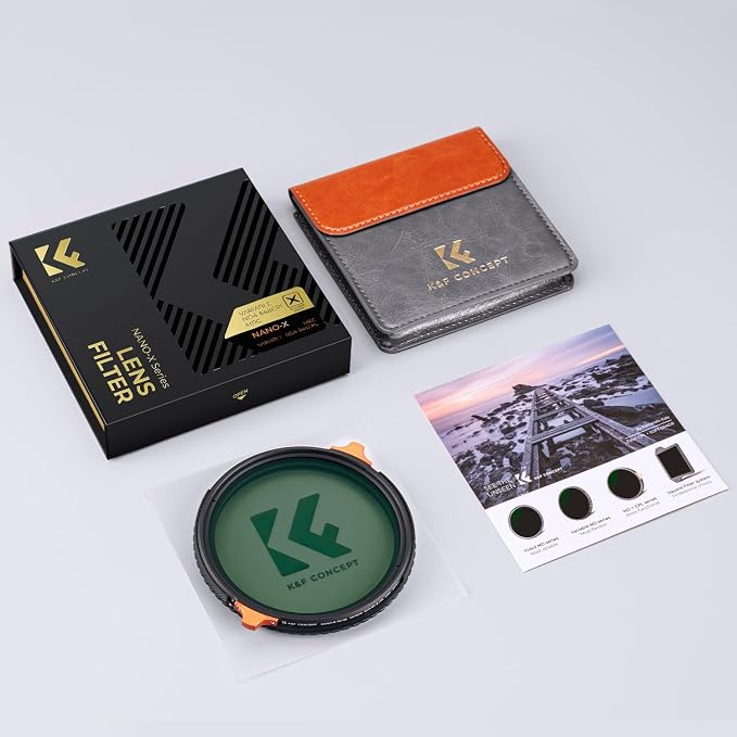 K&F CONCEPT 43mm ND4-64 ND Lens Filter Variable & CPL Polarizers Filter 2-in-1 - Image 8