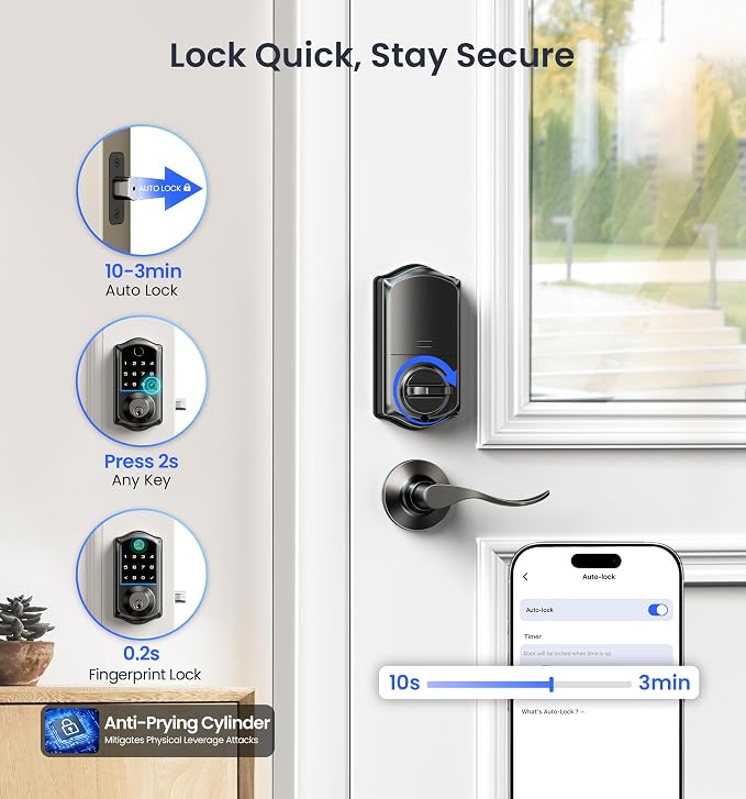 Veise VE017-L Fingerprint Smart Lock - Image 7