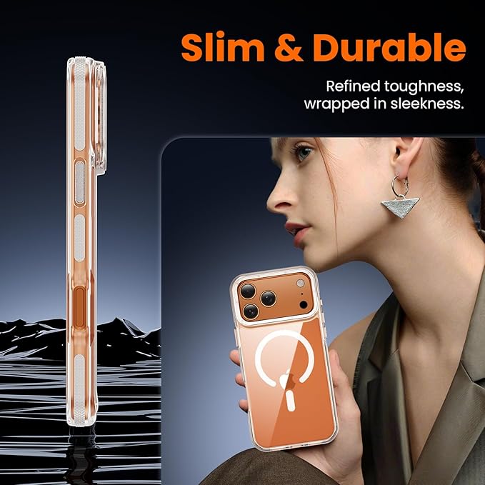 toushion 3 in 1 for iPhone 17 Pro Max Case Clear Bumper, Fits MagSafe, - Image 6