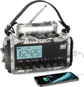Raynic Solar Radio, 12000mAh/44400mWh Battery Operated Weather Radio, Hand by Raynic