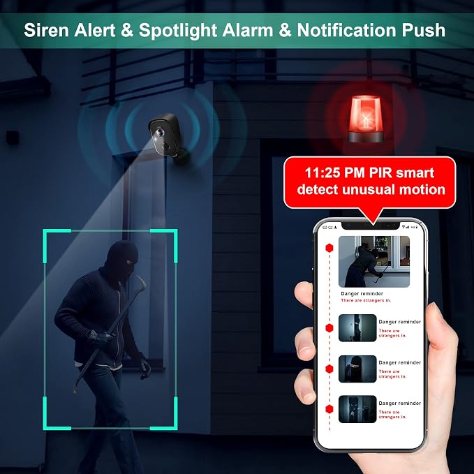 Security Cameras Wireless Outdoor, 2K Battery Powered AI Motion Detection - Image 4