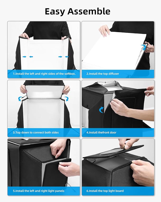 Glendan Light Box for Photography: 16"x16" Portable Photo Studio Soft Box - Image 7