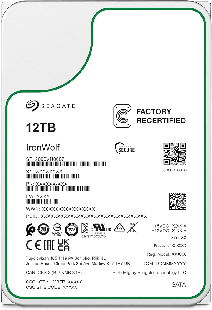 Seagate 12TB IronWolf NAS SATA Hard Drive 6Gb/s 256MB Cache 3.5-Inch Internal - Image 3