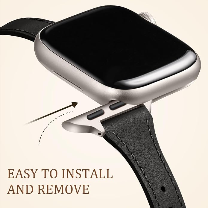 Charlam Slim Leather Band Compatible - Image 4