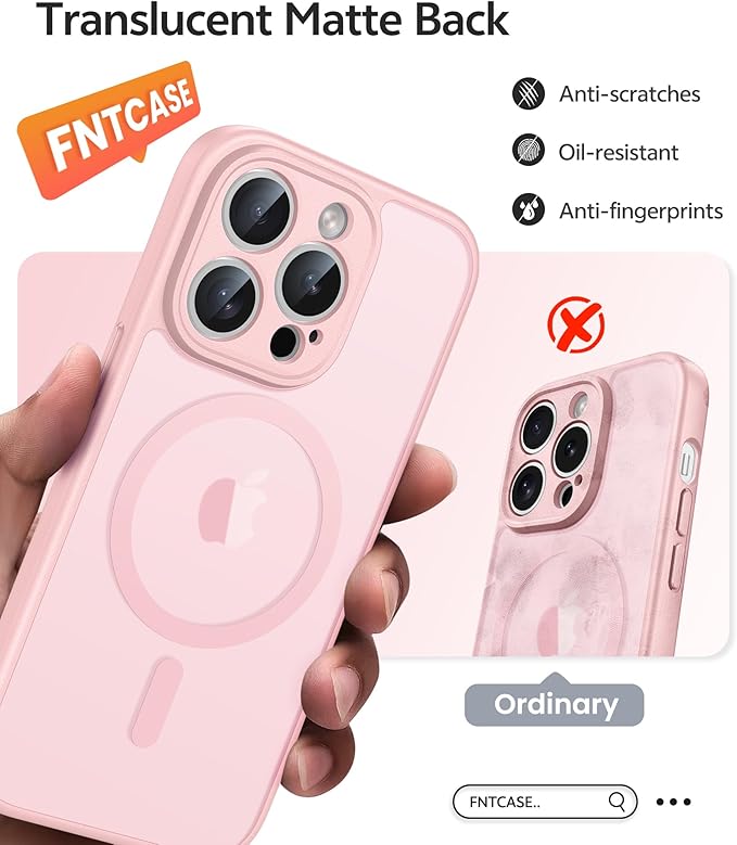 FNTCASE for iPhone 13 Pro Case: Magnetic Translucent Matte Slim Cases - Image 6
