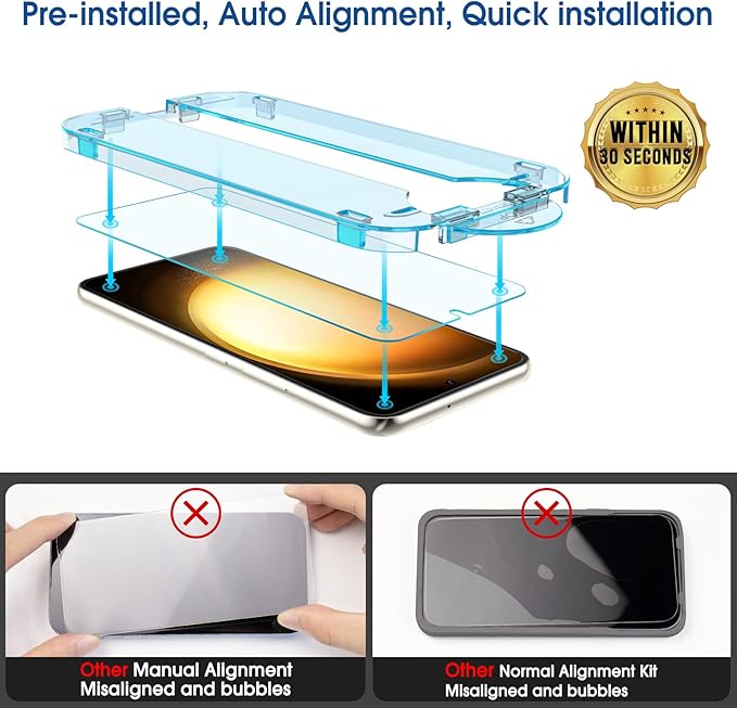 amFilm [2+2 Pack OneTouch Tempered Glass Screen Protector - Image 3