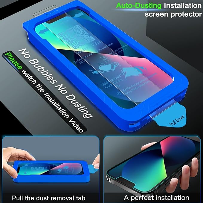 IMBZBK 3 Pack Screen Protector for iPhone 13 Accessories, Case Friendly Film - Image 2