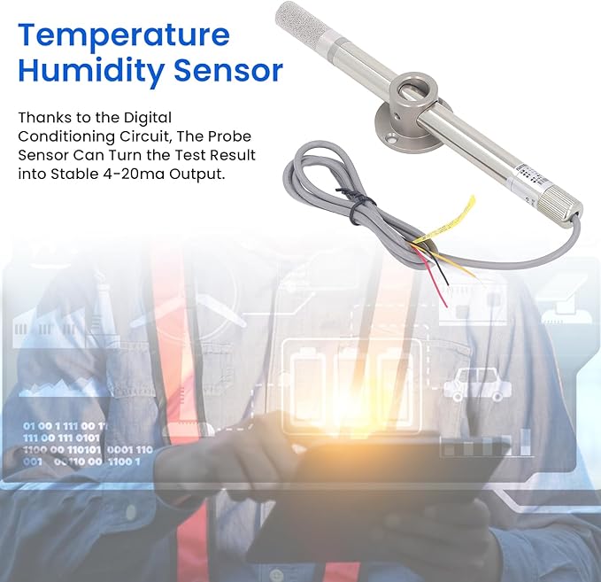 Temperature Humidity Sensor, 4‑20mA Output Temperature Humidity Transmitter - Image 2