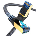Cat 8 Ethernet Cable 10ft, Indoor Nylon Braided Cat 8 Cable, Heavy Duty 26AWG by Ciwoda