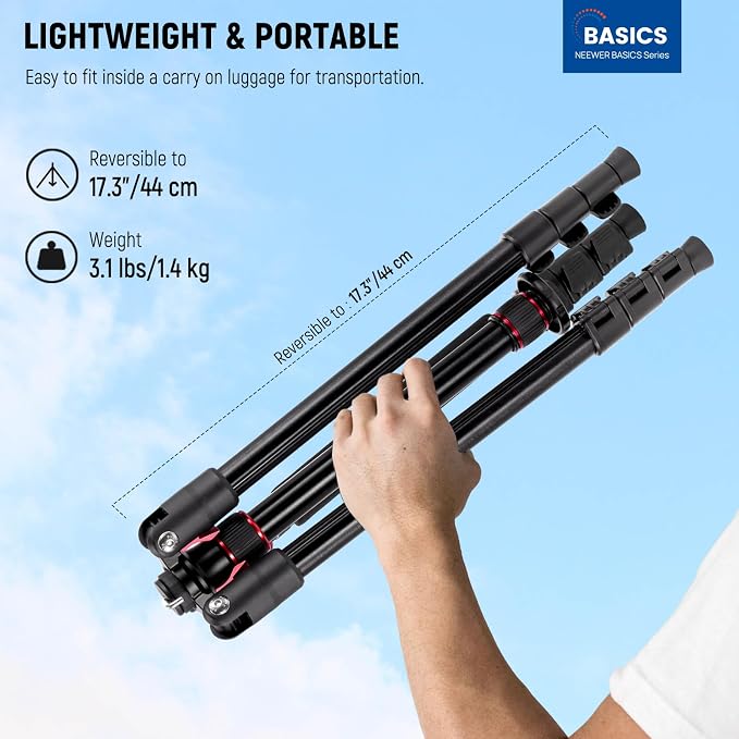 NEEWER Basics TP15 Camera Tripod Monopod, Ball Head Not Included - Image 2