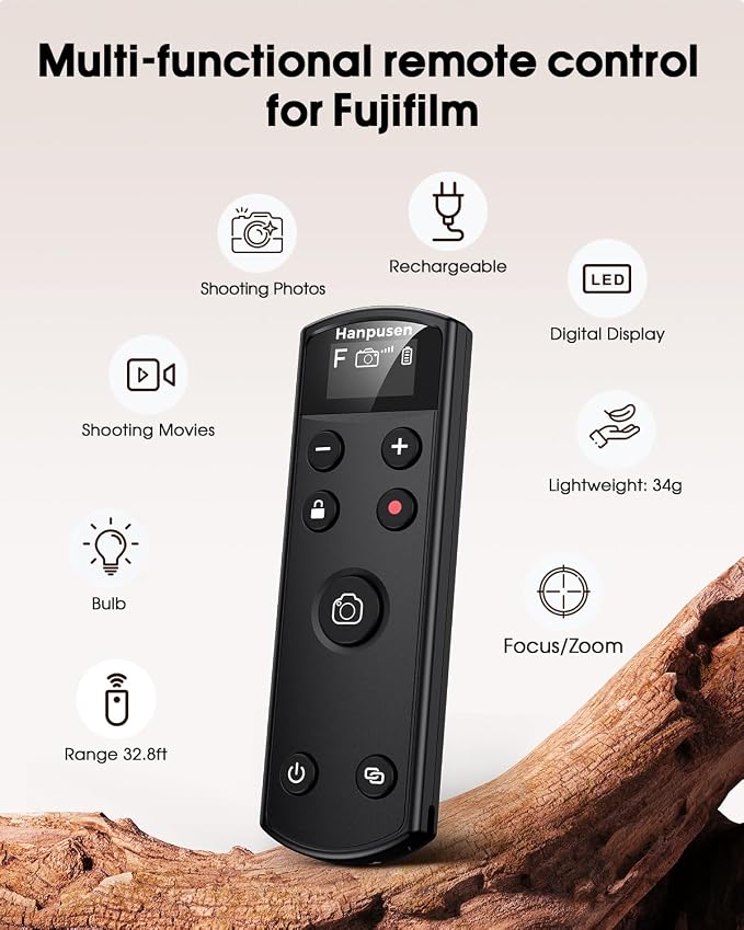 for Fujifilm Camera Remote Control, Hanpusen Rechargeable Wireless Shutter - Image 5