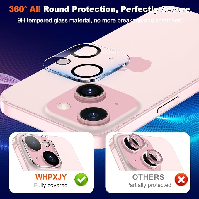 WHPXJY for Camera Lens Protector for iPhone 15/15 Plus Ultra HD Tempered Glass - Image 2