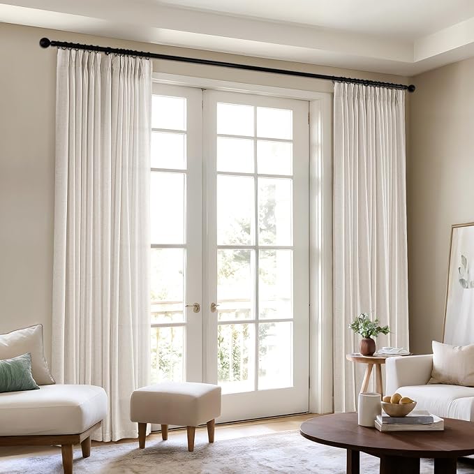 Memory Trained Pinch Pleated Curtains 102 Inches Long, Viral Linen Pinch Pleat - Image 8
