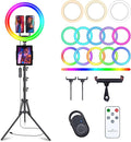 13" Selfie Ring Light with 76" Tripod Stand & 3 Phone Holder, LED Camera by Herrfilk