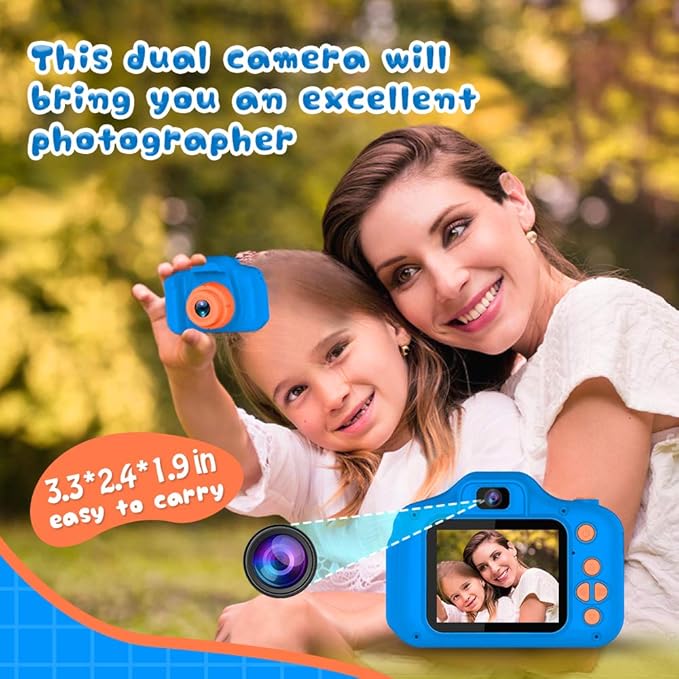Seckton Upgrade Kids Selfie Camera, Christmas Birthday Gifts - Image 3
