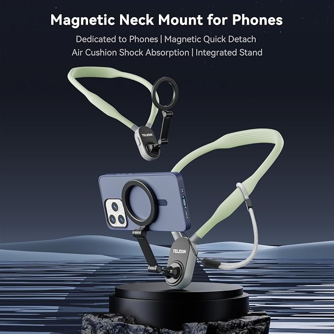 TELESIN Magnetic Neck Mount for Phones, Cell Phone Holder Stand Hanging on Neck - Image 2