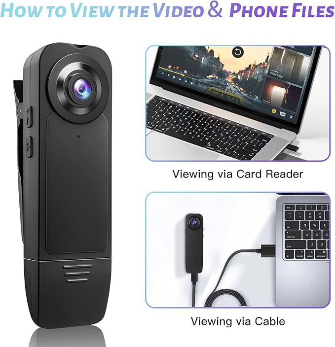Mini Body Camera with Audio and Video Recording, POV Camera with 32G Card Body - Image 5