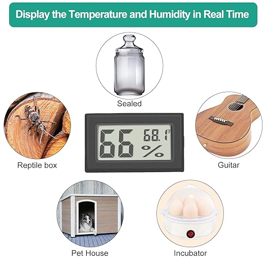 Vaikby 6-Pack Mini Digital Thermometer Hygrometer, Indoor Humidity Monitor - Image 5