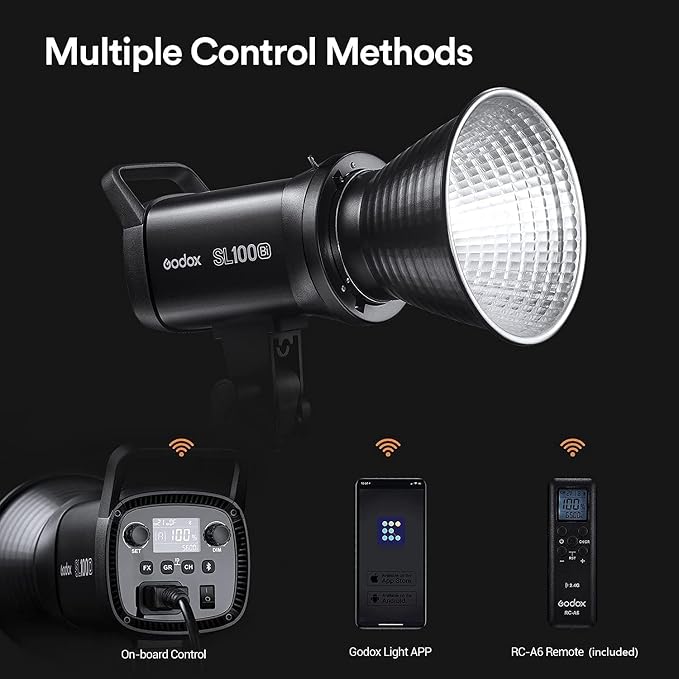 Godox SL100Bi 100W Bi-Color LED Video Light – 32, 100 Lux@1M, 2800K-6500K - Image 5