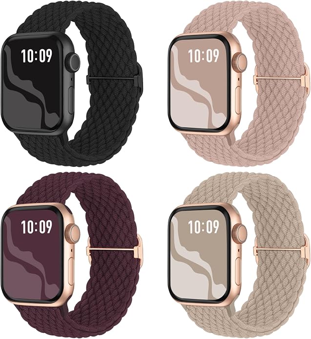 4 Pack Braided Stretchy Bands Compatible by Suitisbest
