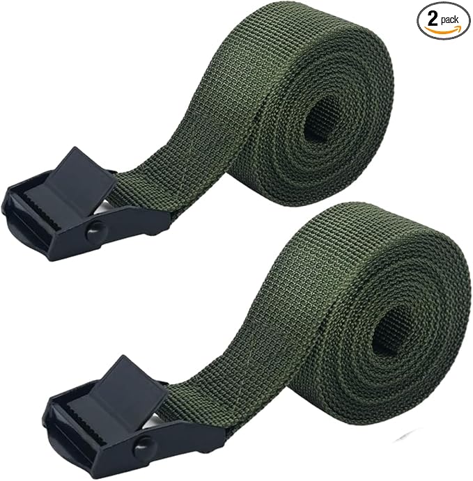 2 Pack Heavy Duty Trail Camera Straps 440LBS, Upgraded Lockable Tie Down Straps by VRBELNI+
