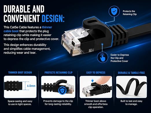 BRENDAZ Cat5e Ethernet Patch Cable, Pure Bare Copper Wire - Image 5