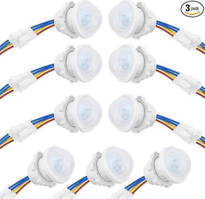 9-Pack Motion Sensor Light Switch, PIR Infrared Sensor, 30S Time Delay by Qtcial