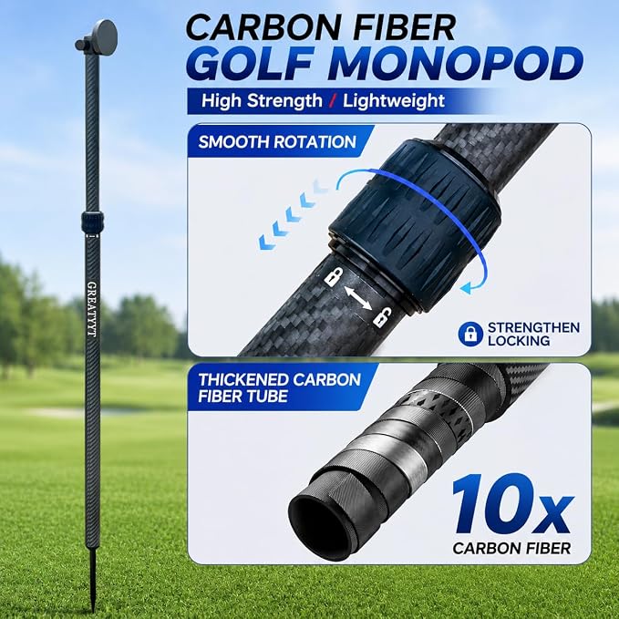 Carbon Fiber Monopod Golf Swing Recorder - Image 5