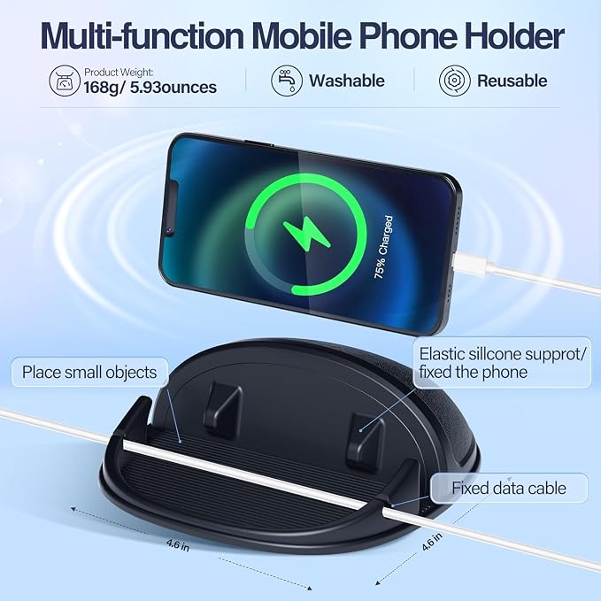 Loncaster 2 Pack Dashboard Car Phone Holder Mount, Universal Cell Phone - Image 5
