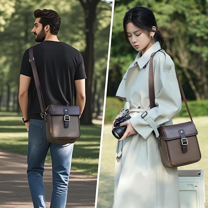 Cwatcun Camera Sling Bag PU Leather - Image 8