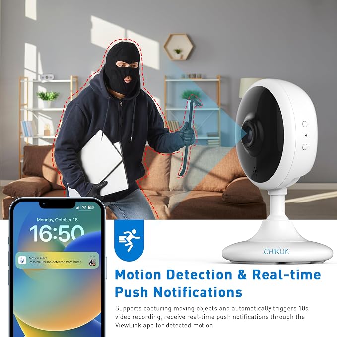 WiFi Security Camera, 2K Indoor Camera - Image 3