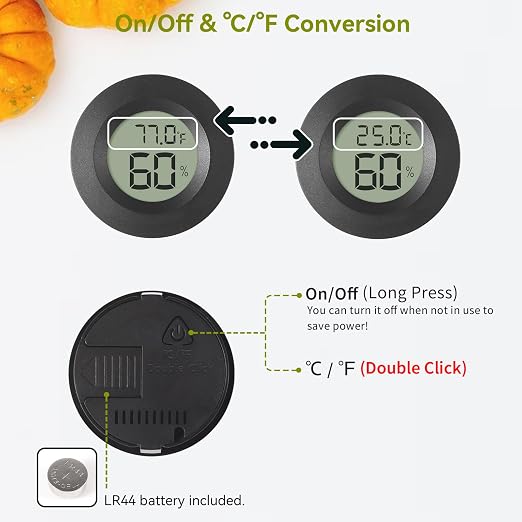Atogou 3-Pack Mini Hygrometer & Thermometer, Indoor Outdoor Digital Humidity - Image 4