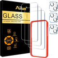 Ailun 3 Pack Screen Protector for iPhone 15 + 3 Pack Camera Lens Protector by Ailun