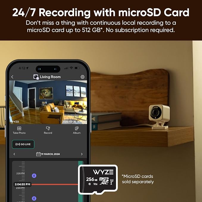 WYZE Cam v4, 2.5K HD WiFi Smart Home Security Camera, Pet/Baby Monitor - Image 6