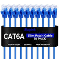 Rapink Patch Cables Cat6a 7ft Slim, Cat6a Ethernet Patch Cable 10G Support by Rapink