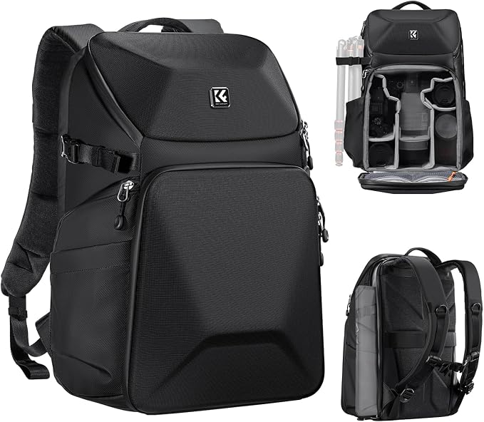 K&F CONCEPT Camera Backpack Hard Shell 20L Photography Camera Bag Hardshell Case by KFCONCEPT