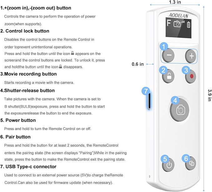 for Fujifilm Rechargeable Camera Remote Control Wireless Shutter Release - Image 7