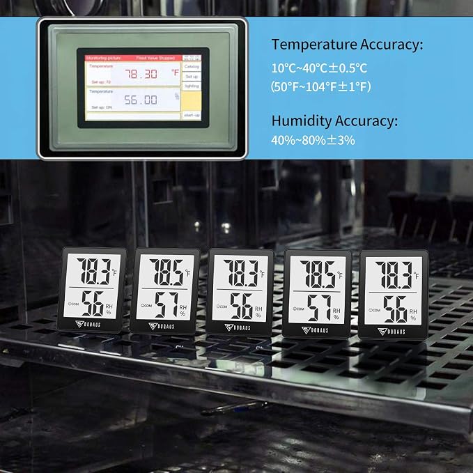 DOQAUS Humidity Meter, 2 Pack Room Thermometer Indoor, Hygrometer - Image 9