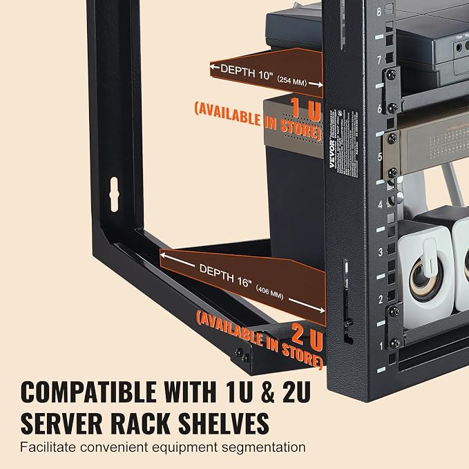 VEVOR 9U Server Rack, Wall Mount Network Rack - Image 6