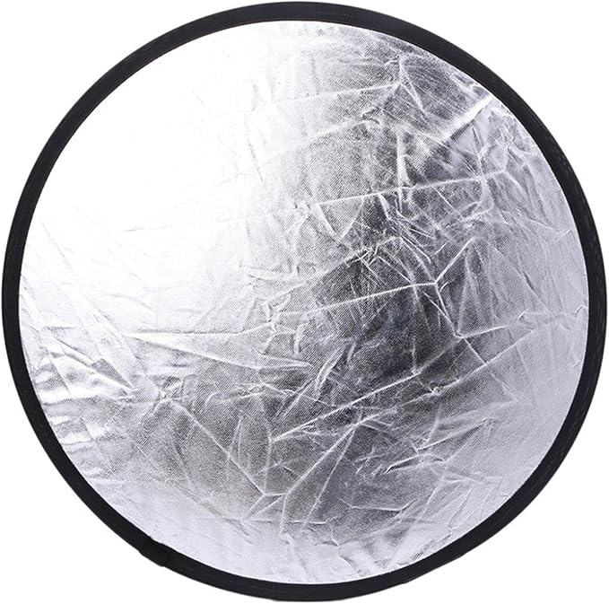 2 in 1 Lighting Reflectors Round Folding Portable 30cm/12inch Camera Photo - Image 2
