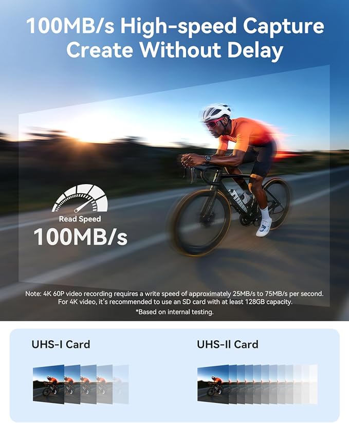 ORICO 256GB SDXC UHS-I Memory Card, 4K Full HD, 4K Video SD Card - Image 2
