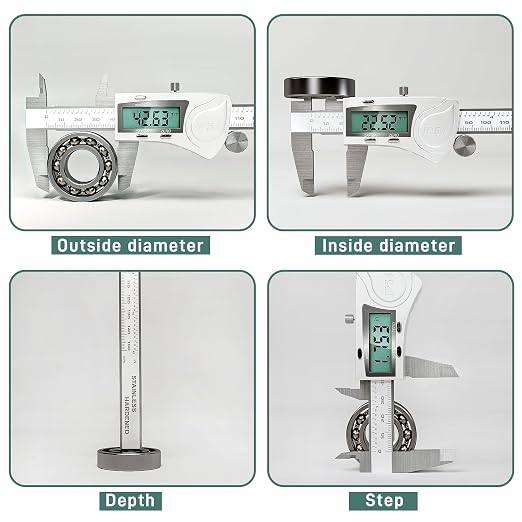 Digital Caliper Measuring Tool, IP54 Waterproof Electronic Micrometer Caliper - Image 4
